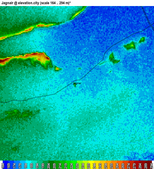 Zoom OUT 2x Jagnair, India elevation map