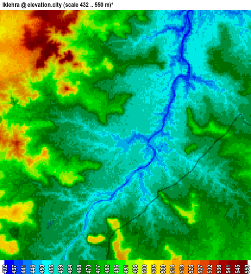 Zoom OUT 2x Iklehra, India elevation map