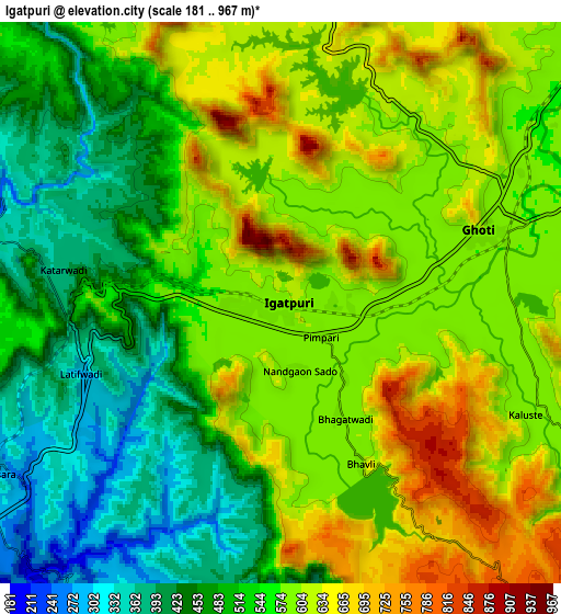 Zoom OUT 2x Igatpuri, India elevation map