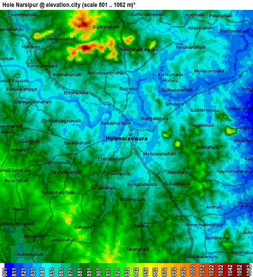 Zoom OUT 2x Hole Narsipur, India elevation map