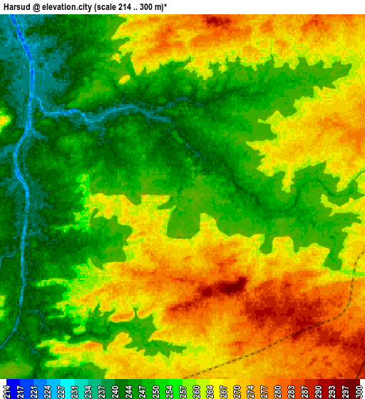 Zoom OUT 2x Harsūd, India elevation map