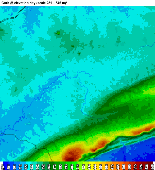 Zoom OUT 2x Gurh, India elevation map