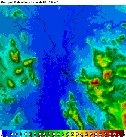 Zoom OUT 2x Gunupur, India elevation map