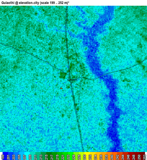 Zoom OUT 2x Gulāothi, India elevation map