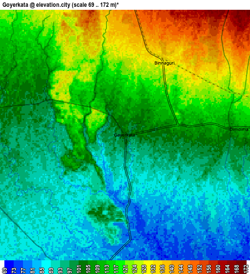 Zoom OUT 2x Goyerkāta, India elevation map