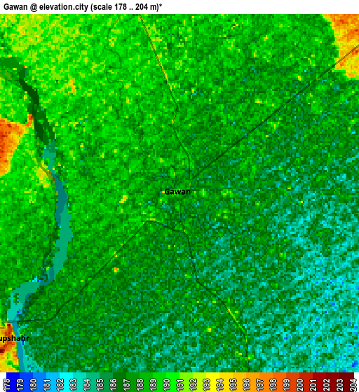 Zoom OUT 2x Gawān, India elevation map