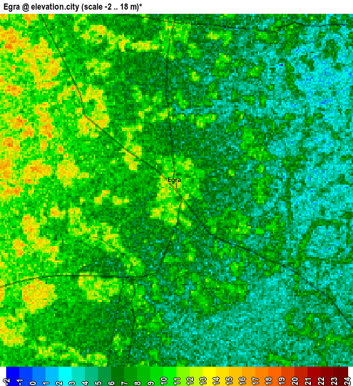 Zoom OUT 2x Egra, India elevation map