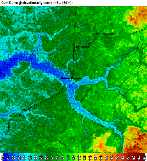 Zoom OUT 2x Dum Duma, India elevation map