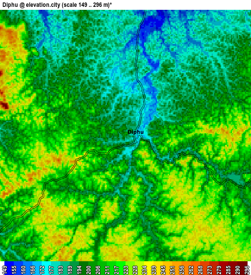 Zoom OUT 2x Diphu, India elevation map