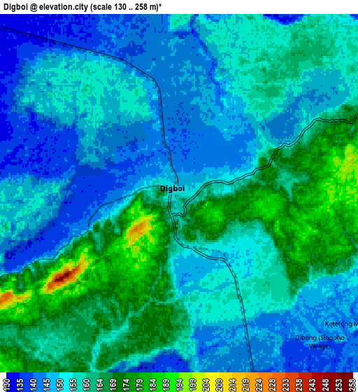 Zoom OUT 2x Digboi, India elevation map