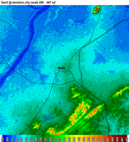 Zoom OUT 2x Deoli, India elevation map