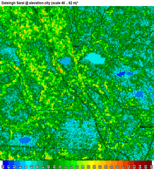 Zoom OUT 2x Dalsingh Sarai, India elevation map