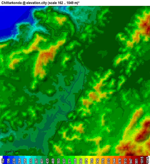 Zoom OUT 2x Chittarkonda, India elevation map