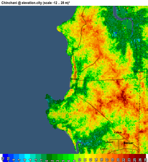 Zoom OUT 2x Chinchani, India elevation map