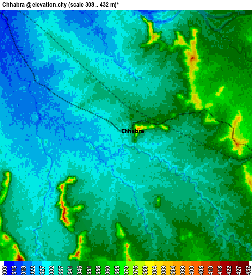 Zoom OUT 2x Chhabra, India elevation map