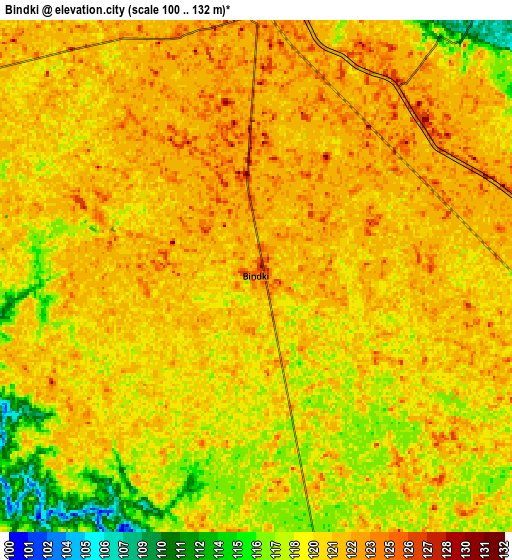 Zoom OUT 2x Bindki, India elevation map