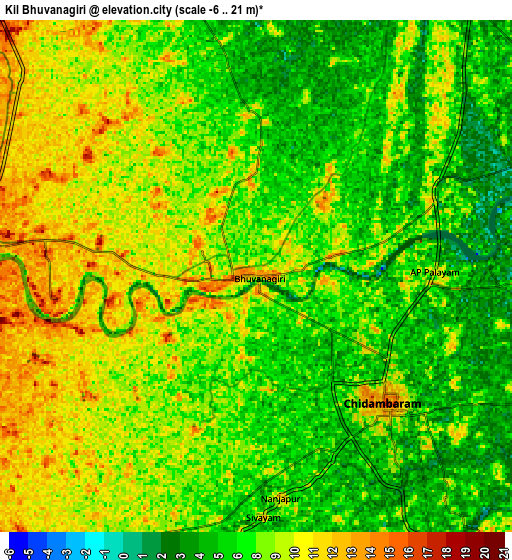 Zoom OUT 2x Kīl Bhuvanagiri, India elevation map