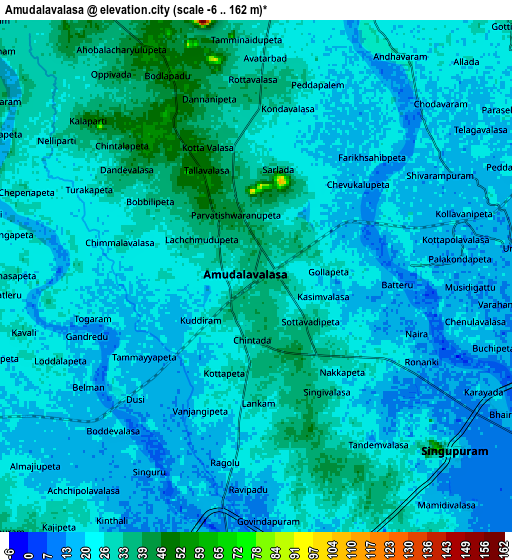 Zoom OUT 2x Amudālavalasa, India elevation map