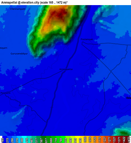 Zoom OUT 2x Ammāpettai, India elevation map