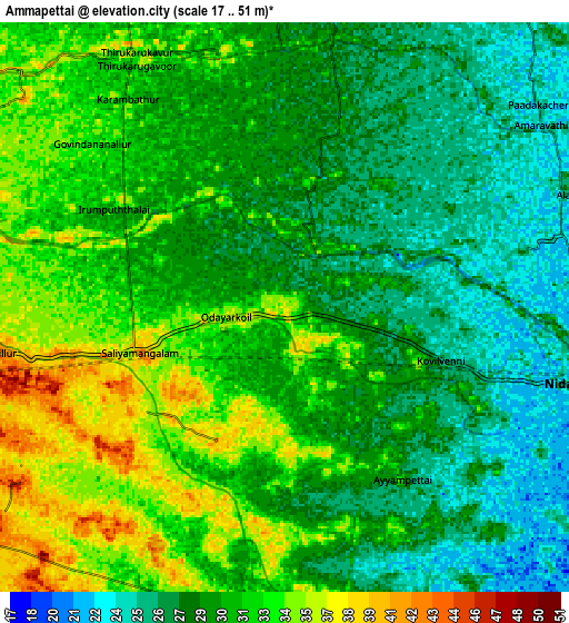 Zoom OUT 2x Ammāpettai, India elevation map