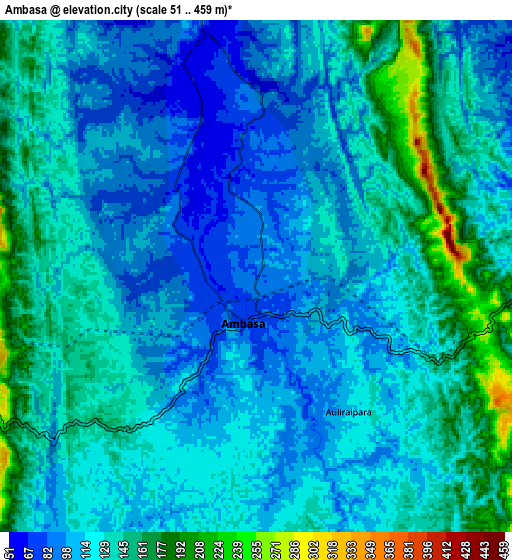 Zoom OUT 2x Āmbāsa, India elevation map