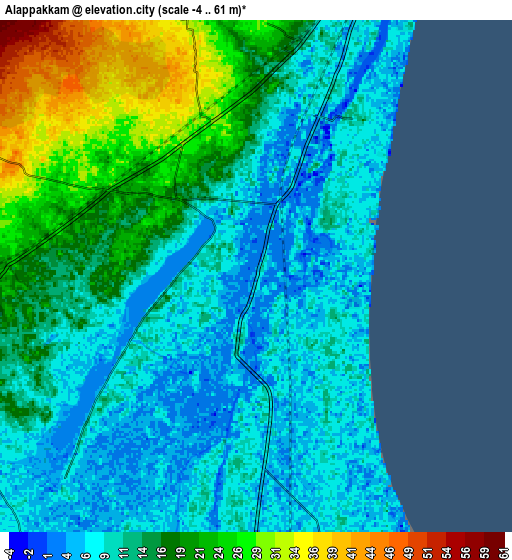 Zoom OUT 2x Ālappākkam, India elevation map