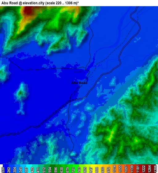 Zoom OUT 2x Ābu Road, India elevation map