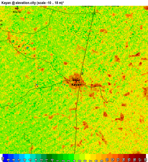Zoom OUT 2x Kayan, Myanmar elevation map