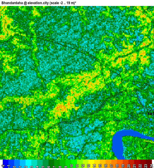 Zoom OUT 2x Bhandārdaha, India elevation map
