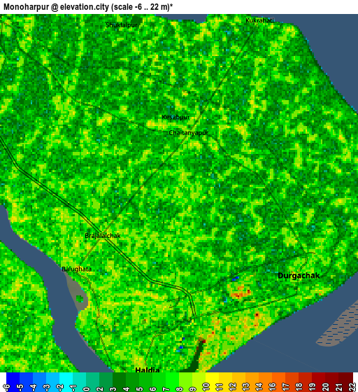 Zoom OUT 2x Monoharpur, India elevation map