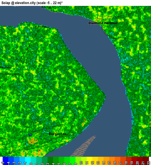 Zoom OUT 2x Solap, India elevation map