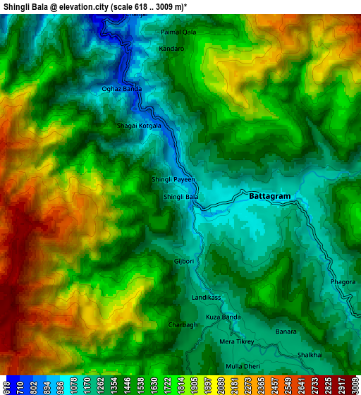 Zoom OUT 2x Shingli Bala, Pakistan elevation map