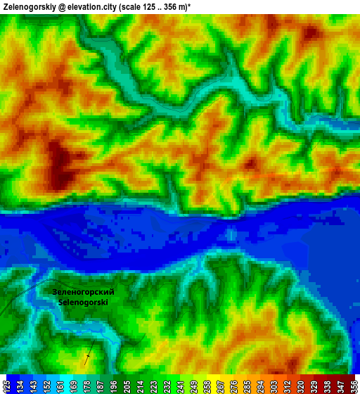 Zoom OUT 2x Zelenogorskiy, Russia elevation map