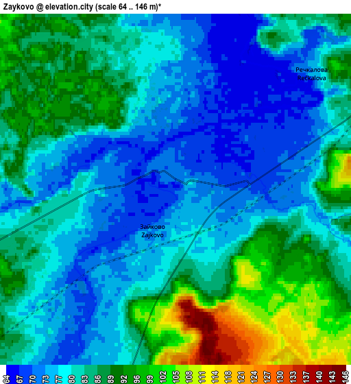 Zoom OUT 2x Zaykovo, Russia elevation map