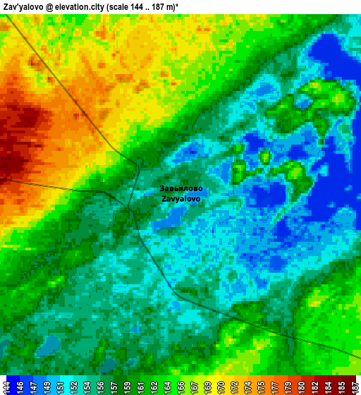 Zoom OUT 2x Zav’yalovo, Russia elevation map