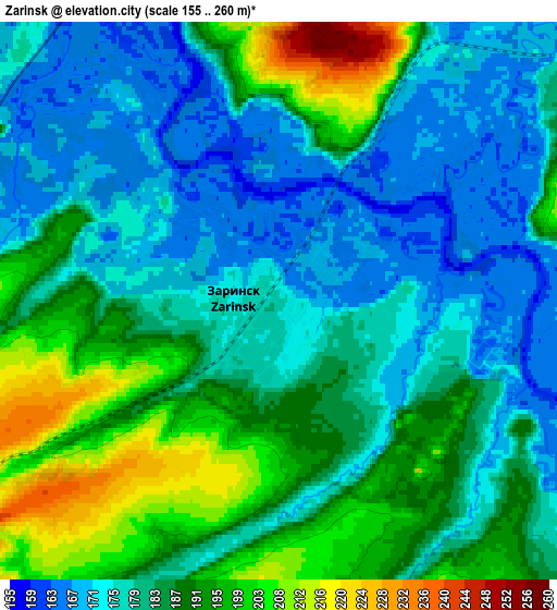 Zoom OUT 2x Zarinsk, Russia elevation map