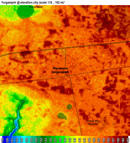 Zoom OUT 2x Yurgamysh, Russia elevation map