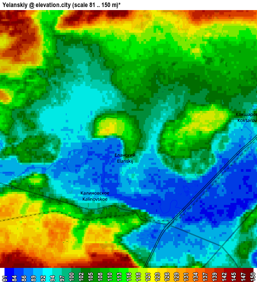 Zoom OUT 2x Yelanskiy, Russia elevation map