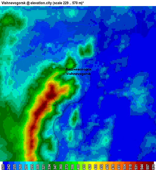 Zoom OUT 2x Vishnëvogorsk, Russia elevation map