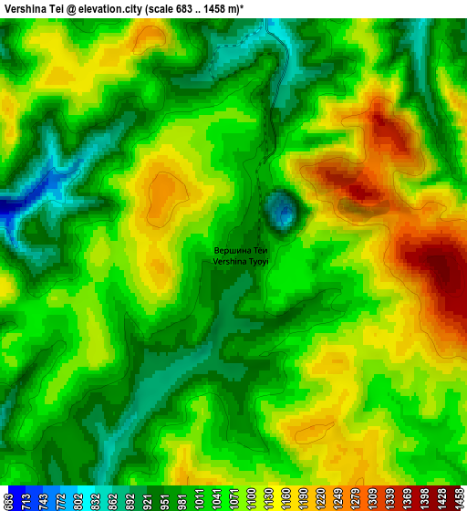 Zoom OUT 2x Vershina Tei, Russia elevation map