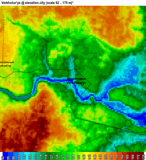 Zoom OUT 2x Verkhotur’ye, Russia elevation map