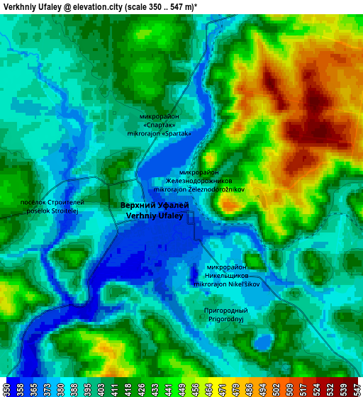 Zoom OUT 2x Verkhniy Ufaley, Russia elevation map