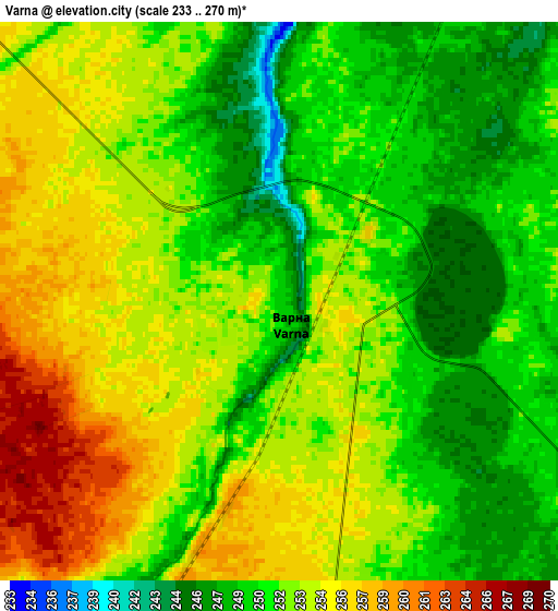 Zoom OUT 2x Varna, Russia elevation map