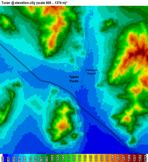 Zoom OUT 2x Turan, Russia elevation map