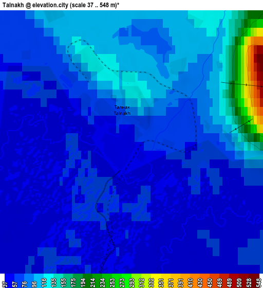 Zoom OUT 2x Talnakh, Russia elevation map