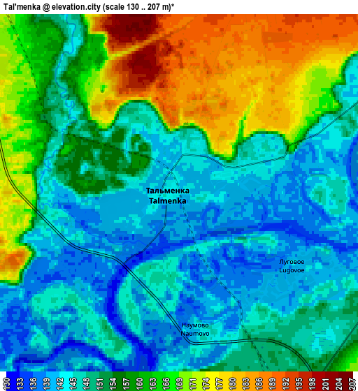 Zoom OUT 2x Tal’menka, Russia elevation map