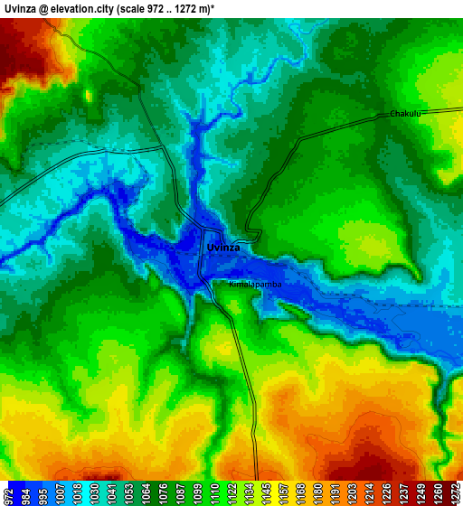 Zoom OUT 2x Uvinza, Tanzania elevation map