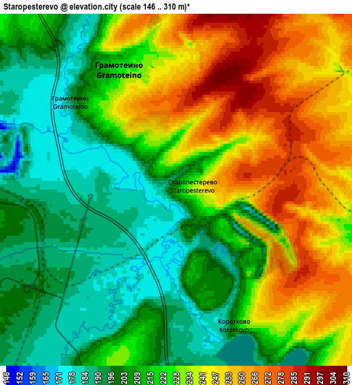 Zoom OUT 2x Staropesterevo, Russia elevation map