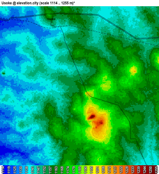 Zoom OUT 2x Usoke, Tanzania elevation map