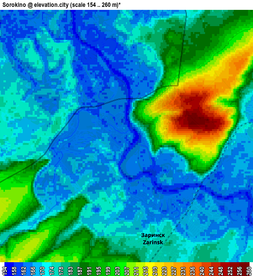 Zoom OUT 2x Sorokino, Russia elevation map